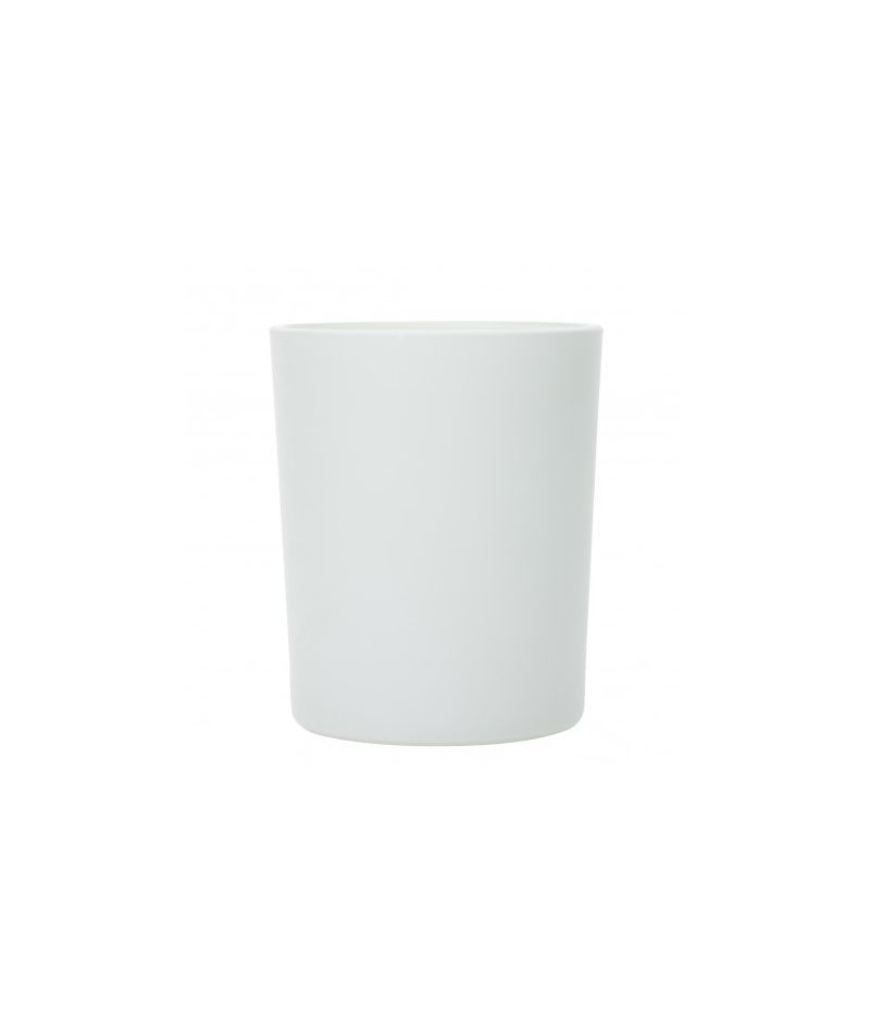 White lacquered candle glass 25cl